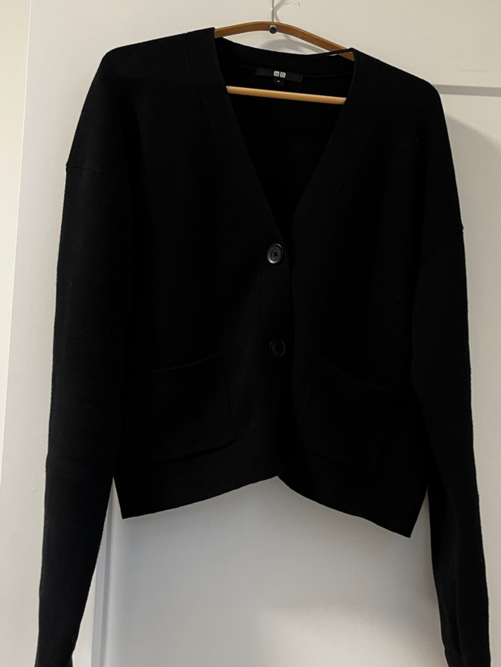Uniqlo SMOOTH COTTON V NECK SHORT CARDIGAN